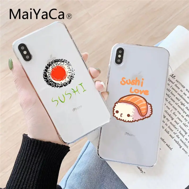 Чехол MaiYaCa для iphone 7 6 X прозрачный чехол суши iPhone 8 6S Plus XS MAX 5 5S SE XR Fundas Capa | Мобильные