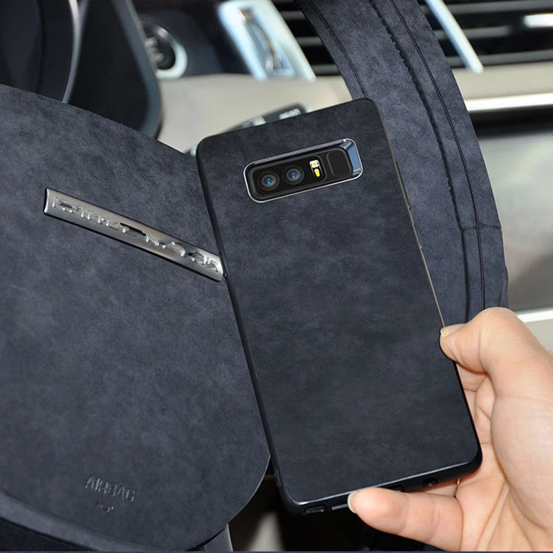 

Suede Like Leather Fabric Back Cover Luxury Phone Housing Shell Case for Samsung Galaxy S8 S9 S10 Plus Note 8 9 10 Plus fundas