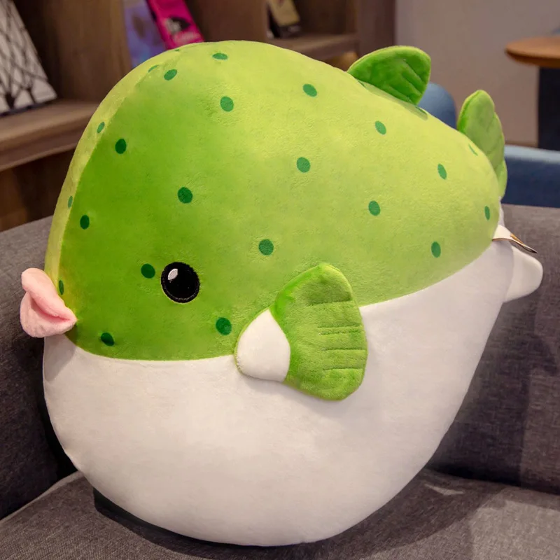 

Puffer Fish Pillow Doll Cushion Marine Life Series Simulation Porcupine Plush Toys Children