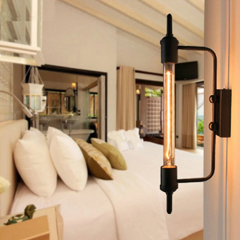 Винтажная Паровая труба ретро черные металлические настенные светильники для