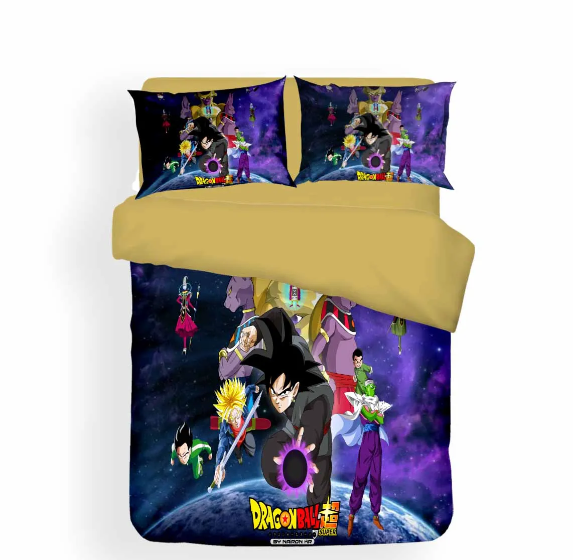 Новые корейские носки из хлопка, хлопковые Dragon Ball Z Комплект постельного белья наволочка близнец полный queen King Размеры для мальчиков и девочек, Комплект постельного белья 2/3 шт. набор пододеяльников