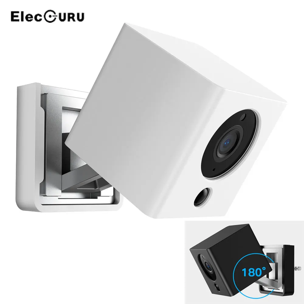 Suporte de Montagem na Parede Impermeável para Wyze Fixa + Silicone Giro de 180 Ismartalarm Câmera Graus Base Capa Protetora Case Cam – Isc5d