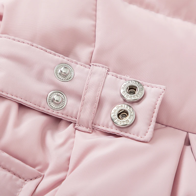 Детская одежда пуховик для девочек длинная куртка принцессы с капюшоном на осень