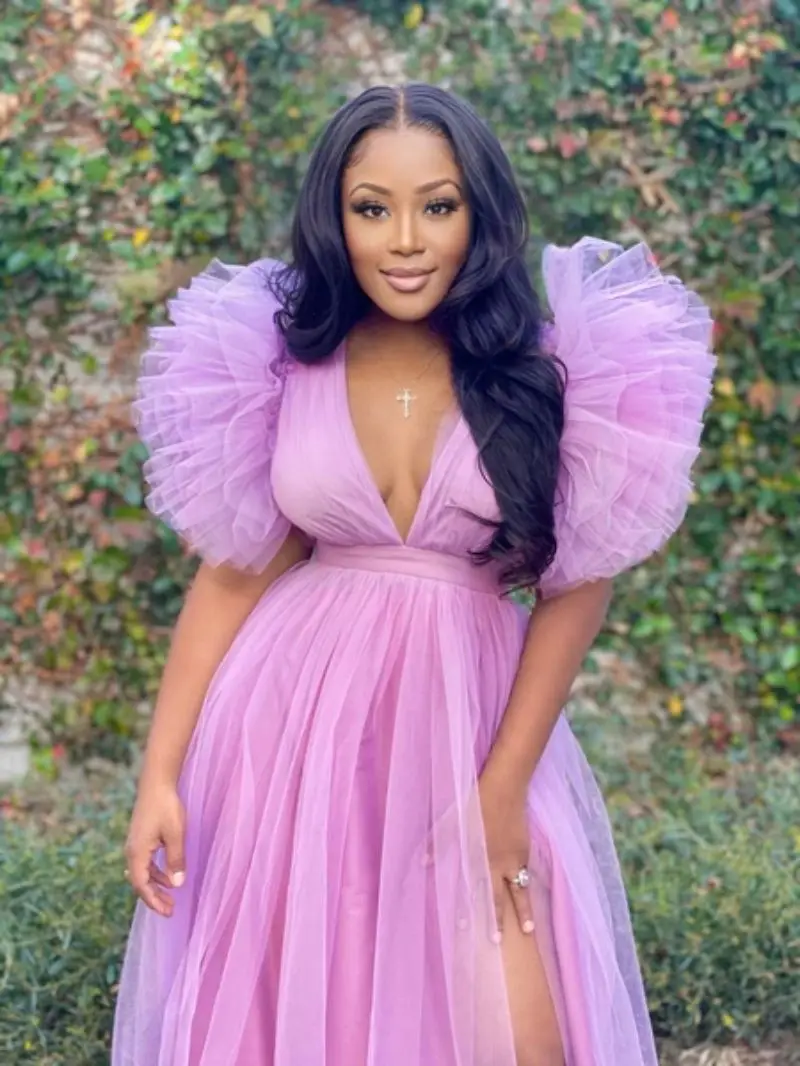 Женское вечернее платье макси однотонное кружевное с V-образным вырезом без