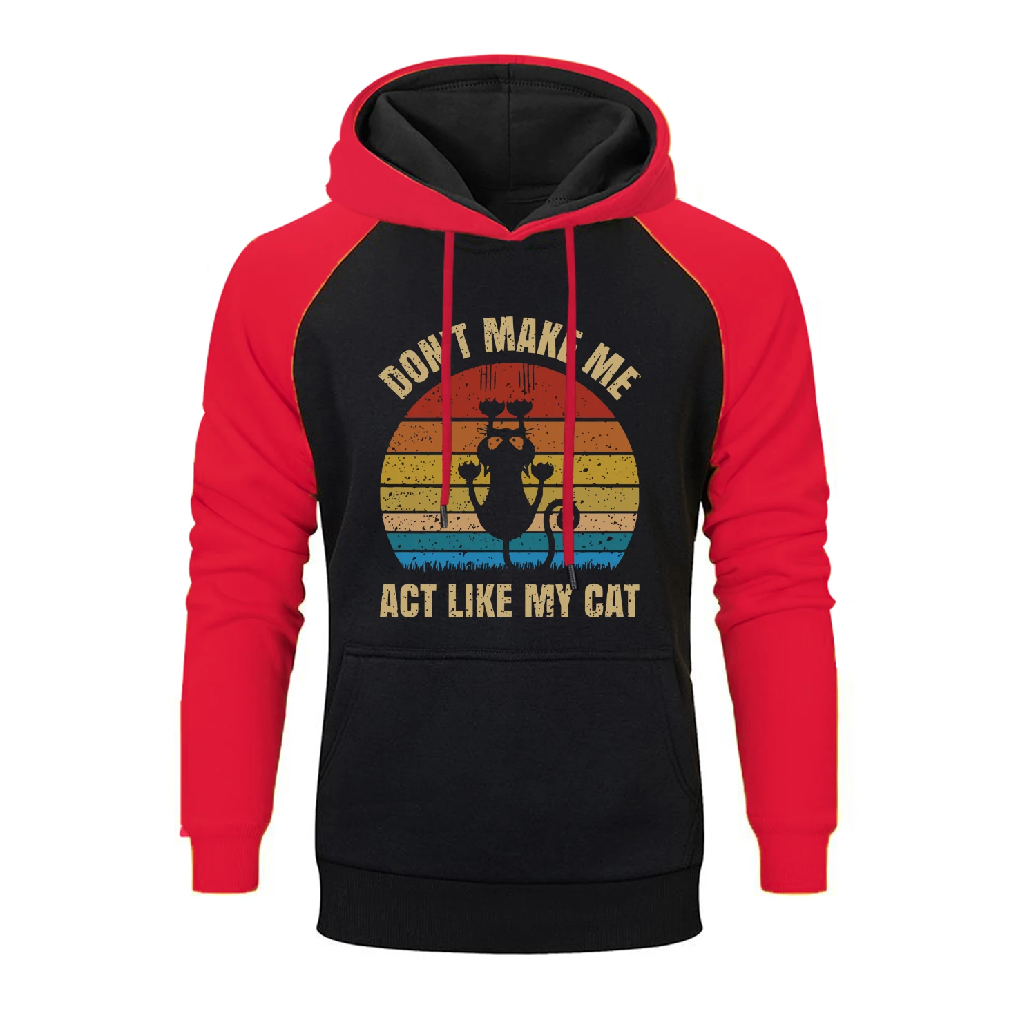 Новинка мужские толстовки с забавными котами Don Make Me Act Like My Cat Мужская толстовка