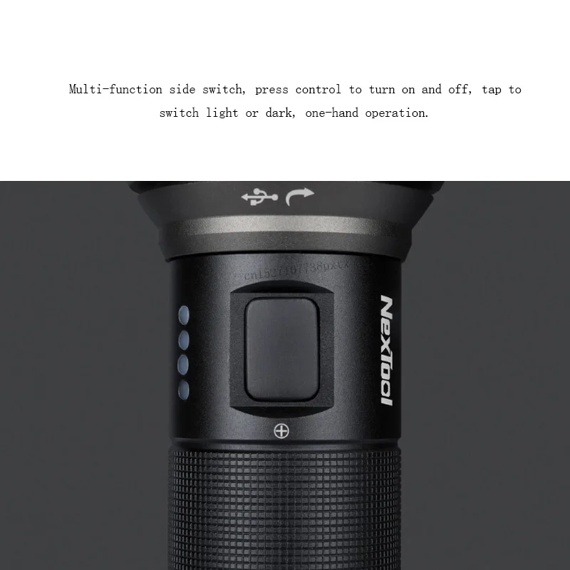 Xiaomi NexTool S.O.S фонарик 380 м USB Перезаряжаемый 5 режимов IPX7 водонепроницаемый светодиодный фонарик тип-c фонарь для поиска для кемпинга