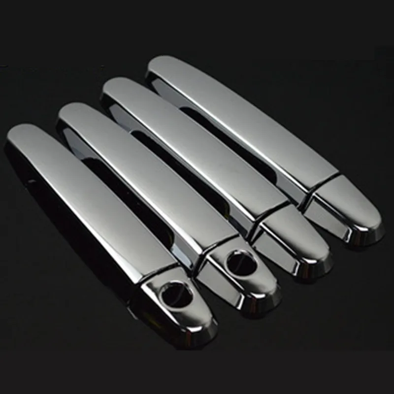 sliver 2 keyhole Углеродного волокна дверные ручки крышки для toyota hilux fortuner innova hilux vigo 2008-2012 2013 Аксессуары Для yaris L vios - Цвет: sliver 2 keyhole