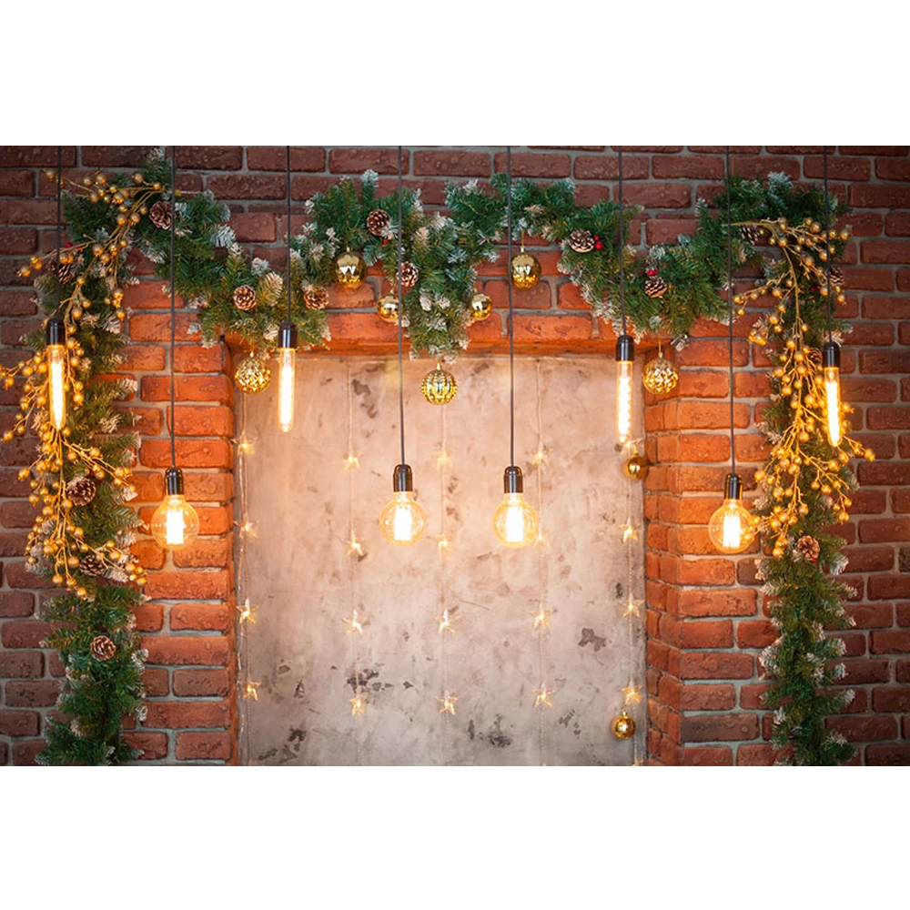 

Vinyl Christmas Party Decoration brick wall Backdrop for Newborn Party Photo Background
