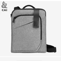 CAI Men Briefcase Tablet Messenger Shoulder Bag for Male iPad Mobile Phone Slim Office Crossbody Handbag Casual Style