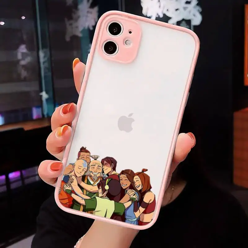 

Avatar The Last Airbender Phone Cases Matte transparent For Pink iPhone 12 Mini 11 Pro XR XS Max 7 8 Plus X Back Cover