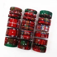 1yard 10mm25mm38mm christmas plaid snowflake burlap ribbon for christmas tree gift box bouquet packing home craft decoration