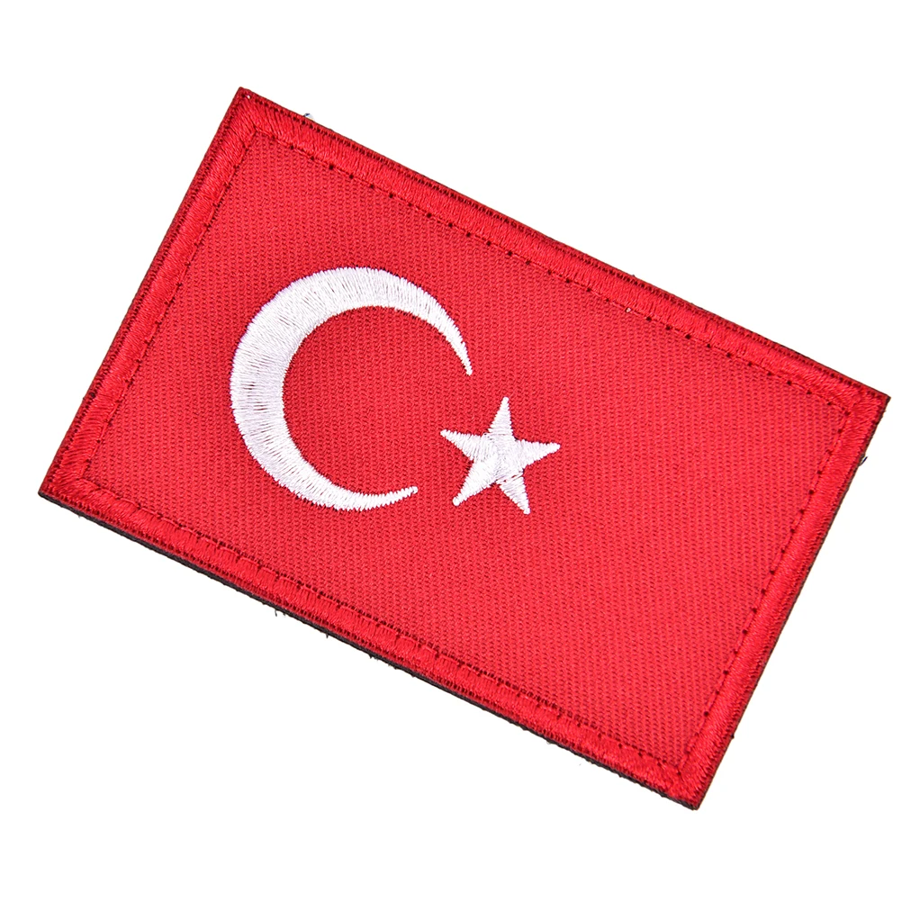 Турецким флагом образным вышивальным знаком военный тактический колпаки для
