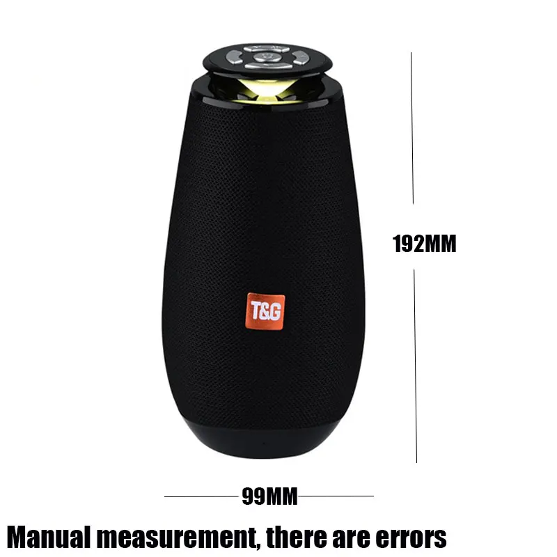 

TG-508 bluetooth speaker brand new LED outdoor portable wireless sound column subwoofer dual speakers support voice call TF card