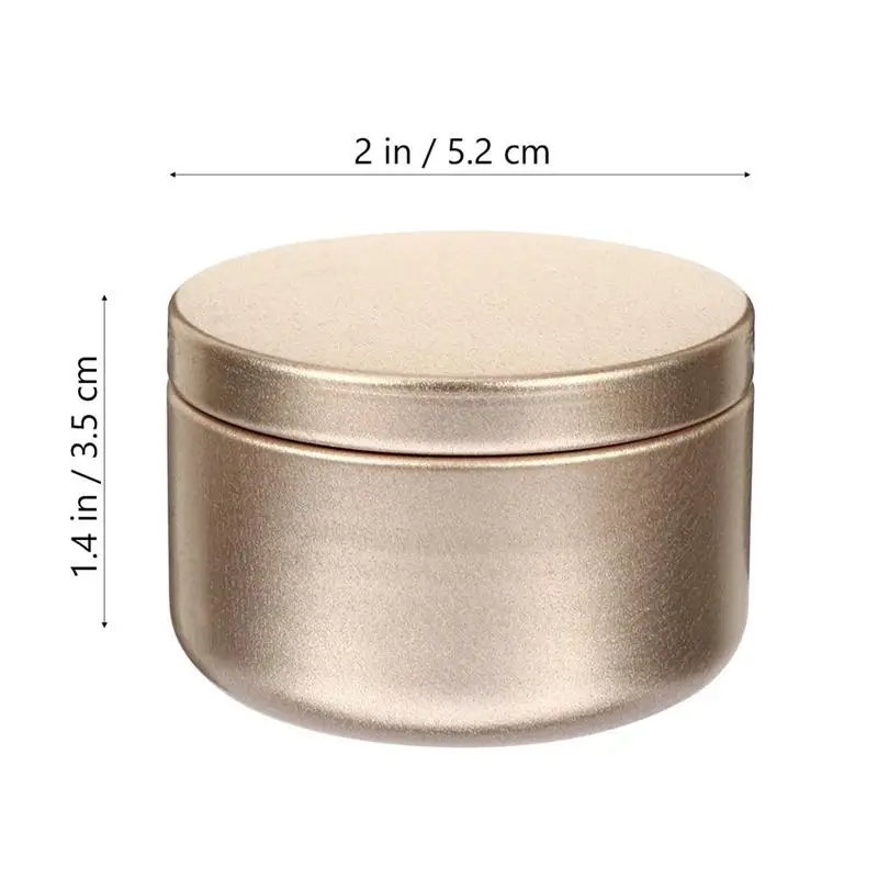 Contenedores redondos de aluminio para velas, pr&aacute;ctico tarro peque&ntilde;o de Metal herm&eacute;tico s&oacute;lido para aromaterapia, 24 piezas-5