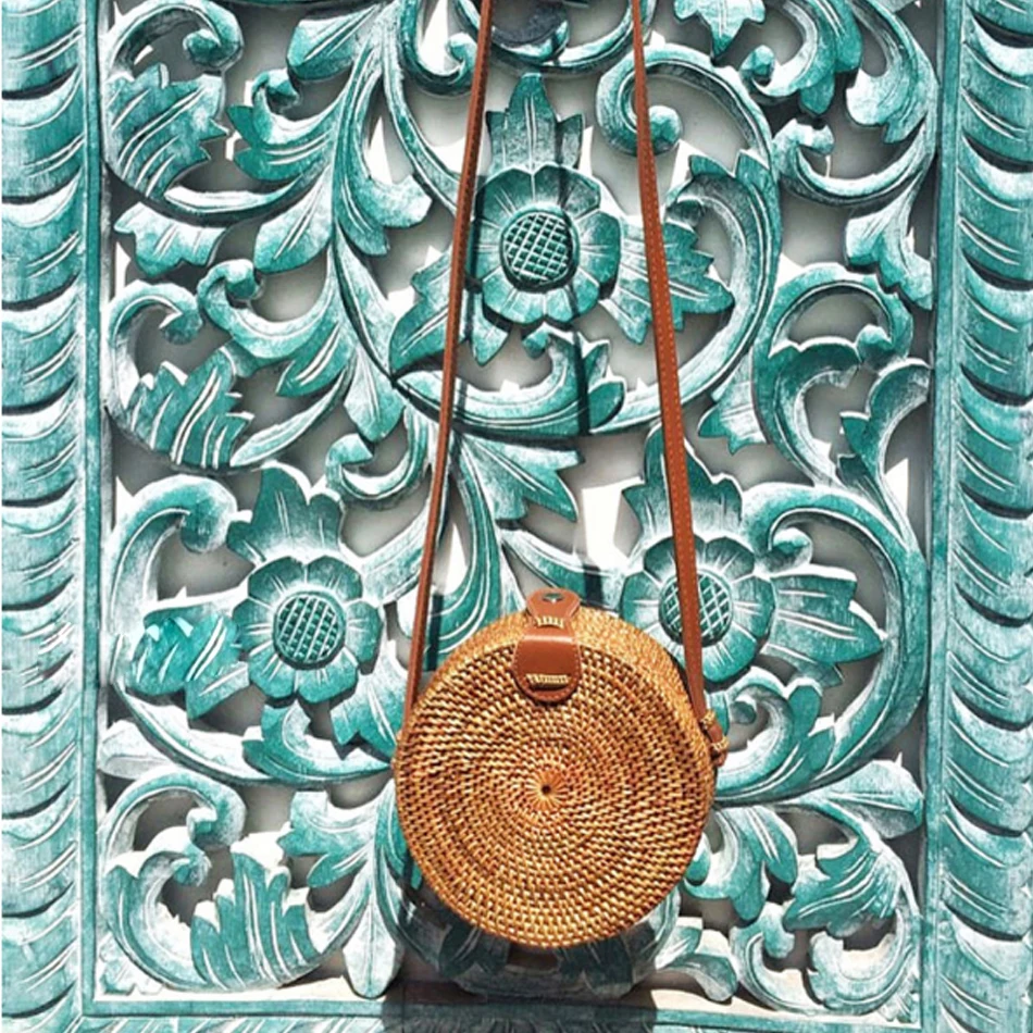 Новая брендовая сумка из ротанга для солнечного пляжа высокого качества ручная