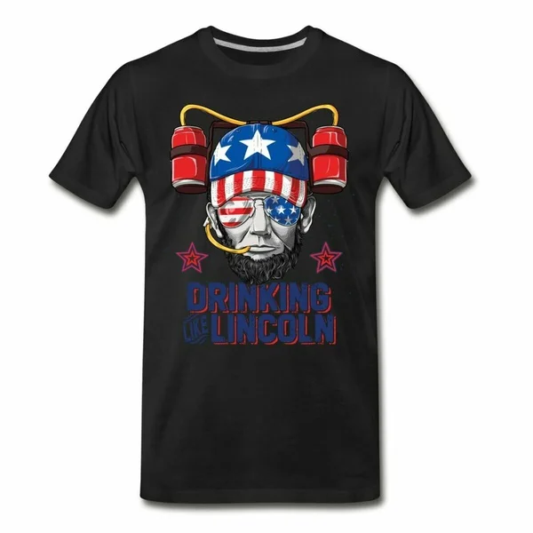 

Drinking Like Lincoln Funny 4th Of July Men's Premium T-Shirt