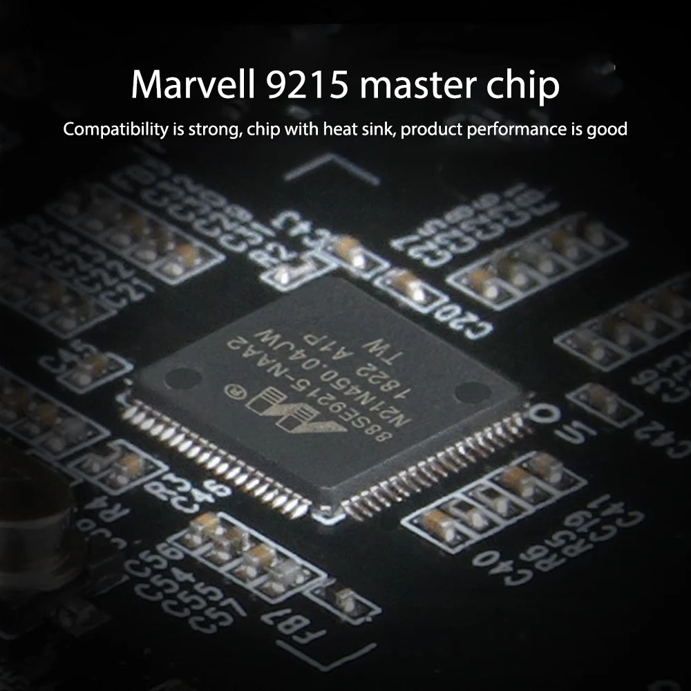 

PCI-E to SATA Expansion Card Internal Adapter Converter 4 Port SATA3.0 Expansion Card Support Hot Plug Heat Exchange