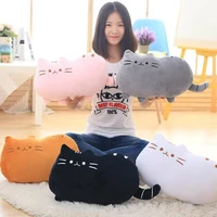 soft plush pillow cat toys animal dolls kitty toys solid color white grey black pink stuffed cushion gift for kids child