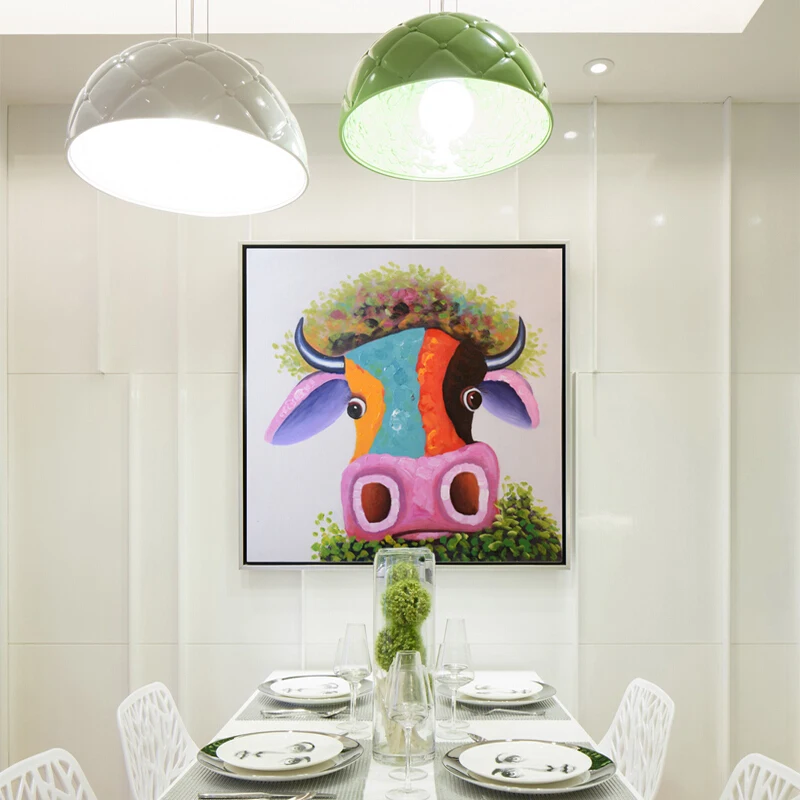 100% ручная роспись абстрактная бычья Масляная Краска на холсте искусство