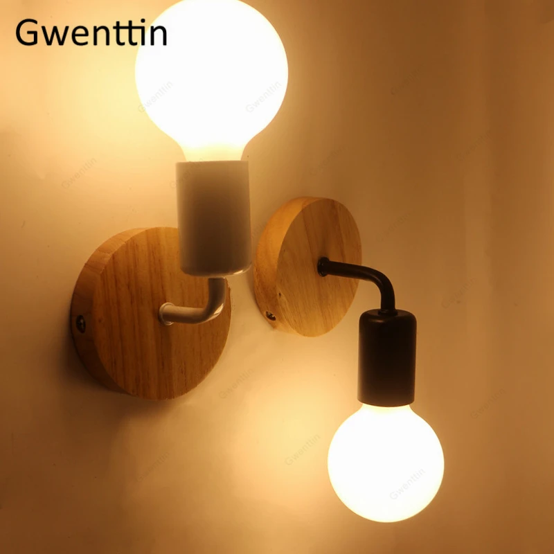 Простой железный настенный светильник скандинавские настенные бра для спальни