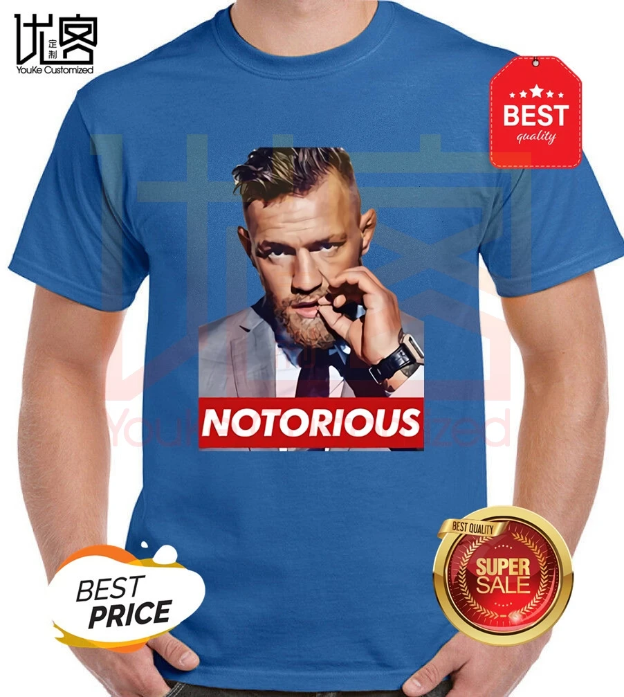 Летняя футболка Conor McGregor с принтом креативного дизайна и коротким рукавом