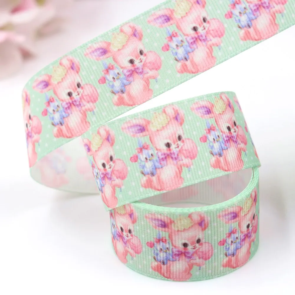 1 '✥ мм 10 ярдов Kawaii мультфильм печатных grosgrain ленты DIY ручной работы лук кепки