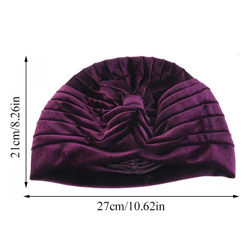 New Woman Hijabs Velvet Cross Twist Turban Hat Chemo Head Cap Beanie Ladies Hair Accessories Muslim Scarf Loss | Тематическая