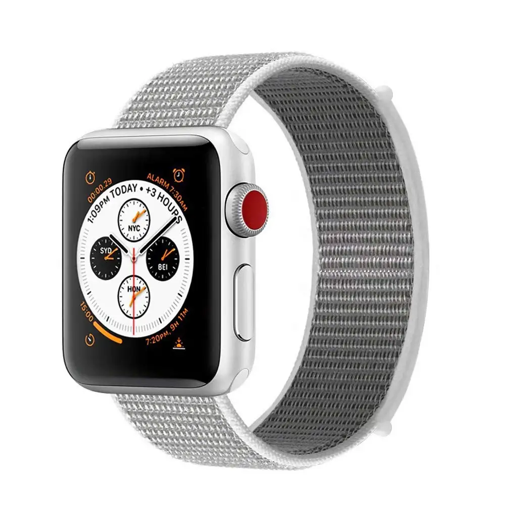 4 Нейлоновый ремешок для наручных часов Apple Watch 4 серии 3/2/1 38 мм 42 мм из мягкой дышащей ткани сменный ремешок Спортивные петли для наручных часов iwatch серии 4 40 мм 44 мм - Цвет ремешка: 4