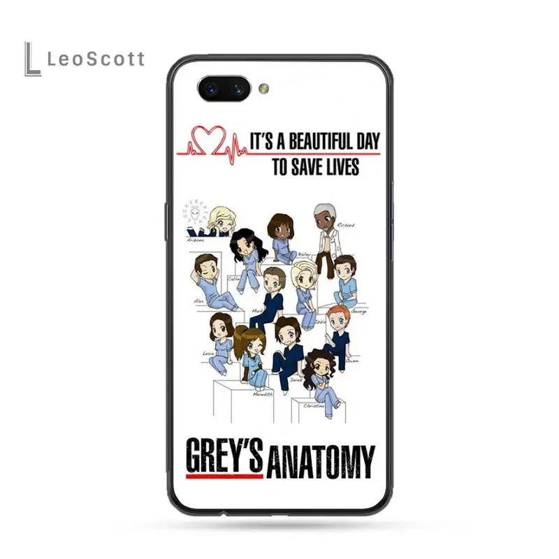 

American TV Greys Anatomy Phone Cases For OPPO F 1S 7 9 K1 A77 F3 RENO F11 A5 A9 2020 A73S R15 REALME PRO Shell Cover Funda capa