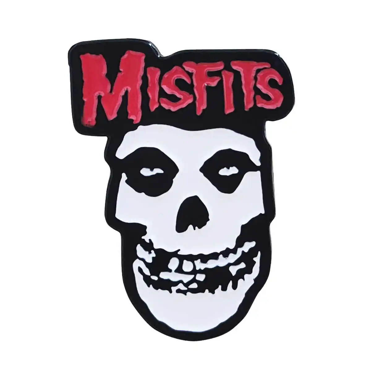 Punk Rock Band Misfits Brooch Lapel Pin Bat Fiend Club Badge Coffin Music Musical Horror Face Logo Scream Halloween Addition images - 6