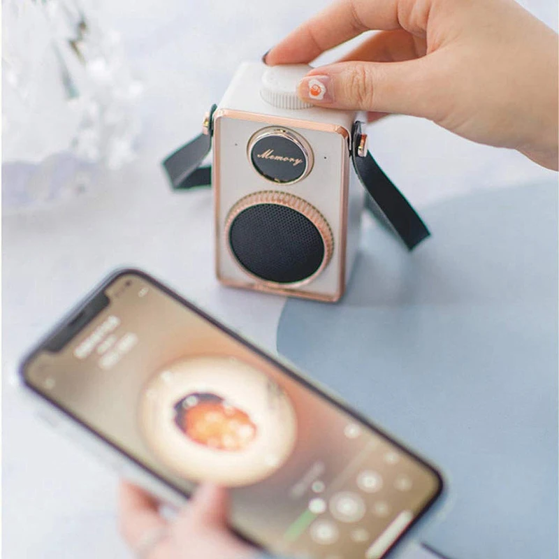 Портативный Bluetooth динамик модный ретро портативный беспроводной мини стерео 4. 0