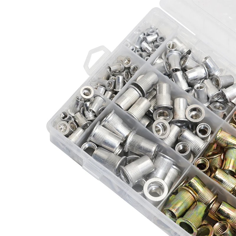 300 шт. оцинкованные заклепки гайки гайка Резьбовая вставка плоская головка