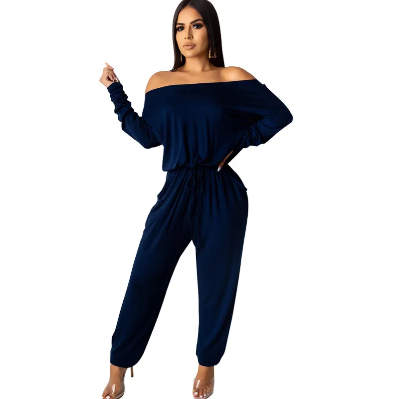 Женский Повседневный комбинезон с длинным рукавом свободный Зимний размеры S M L XL