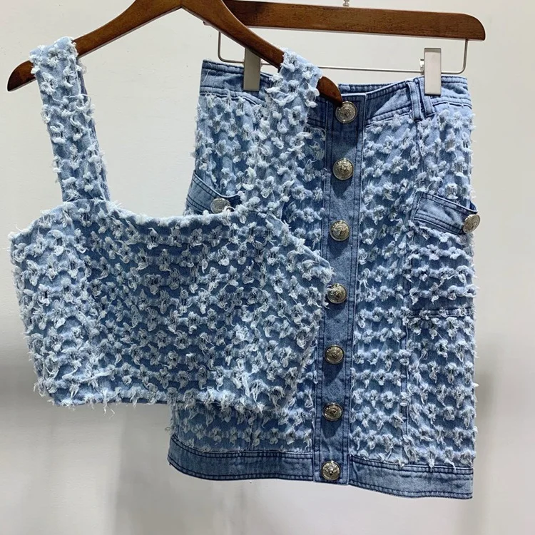 Шикарная Женская рваная джинсовая юбка 2019 летние женские юбки A739|Женские юбки| |