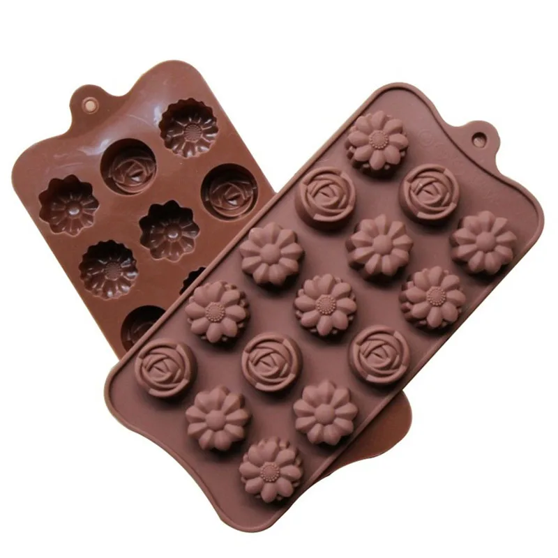 3D Силиконовая форма Роза прессформа Мыло Конфеты шоколадное ледяное печенье