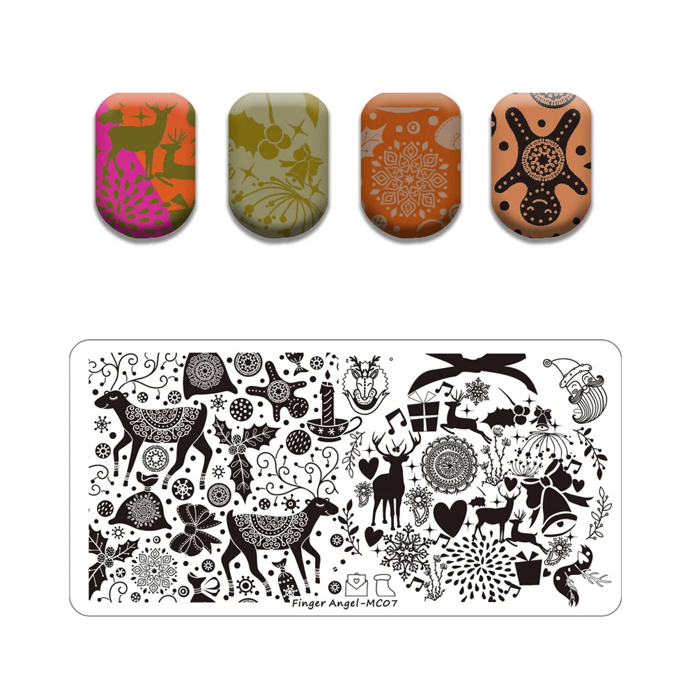 Рождественский подарок новый дизайн 1 шт. пластины для стемпинга милый Размеры