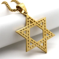 jewish star of david necklace menwomen bat mitzvah gift gold color israel judaica hebrew hanukkah pendant jewelry dropshipping
