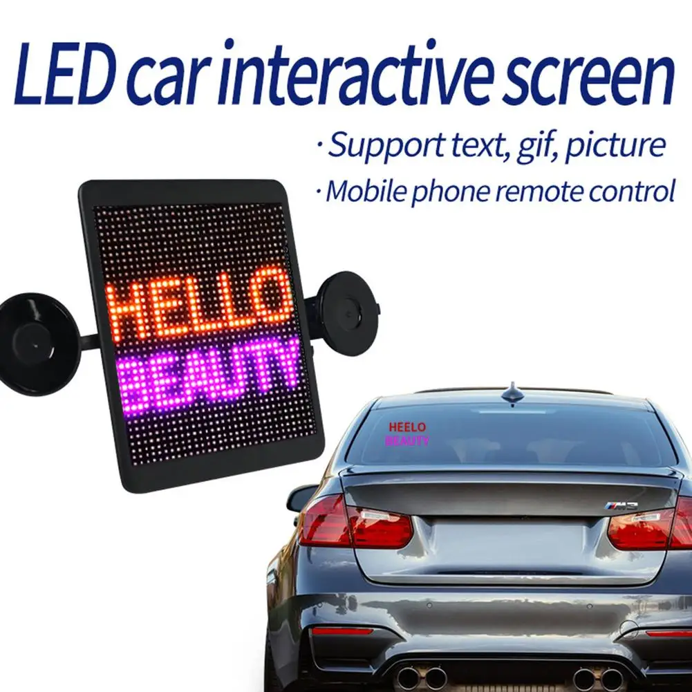 

8.4X7.6Inch Car DIY LED Display HD Bluetooth Voice ADs Display Programmable Car LED Display Scrolling Message Display Panel