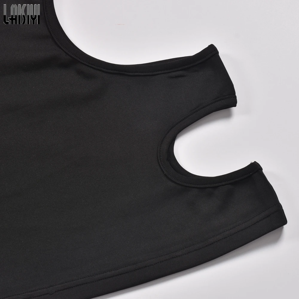 

Hollow Out Wrap Chest Bodycon Dresses For Women Summer 2021 Sexy Midnight Clubwear Party Dress Black One Piece Outfit