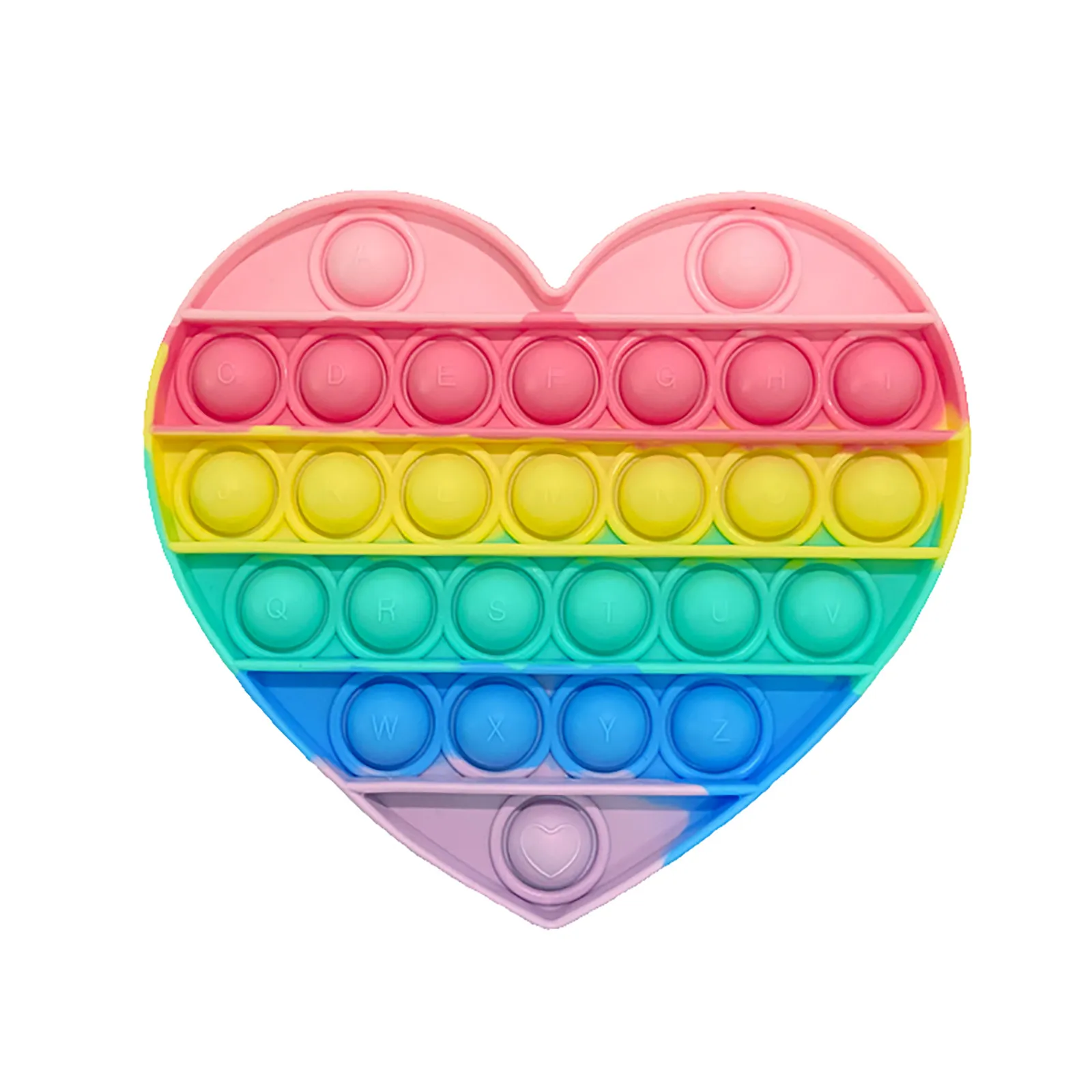 Непоседа игрушки пуш ап поп пузырь силиконовые круглой формы в форме сердца