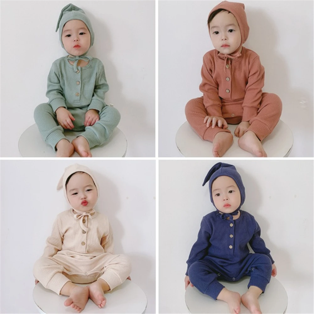 

Baby Clothing Autumn And Winter 2021 New Baby Jumpsuit 0-2 Year Old Hooded Pants Jumpsuit Baby Boy Bodysuit Baby Girl Clothes