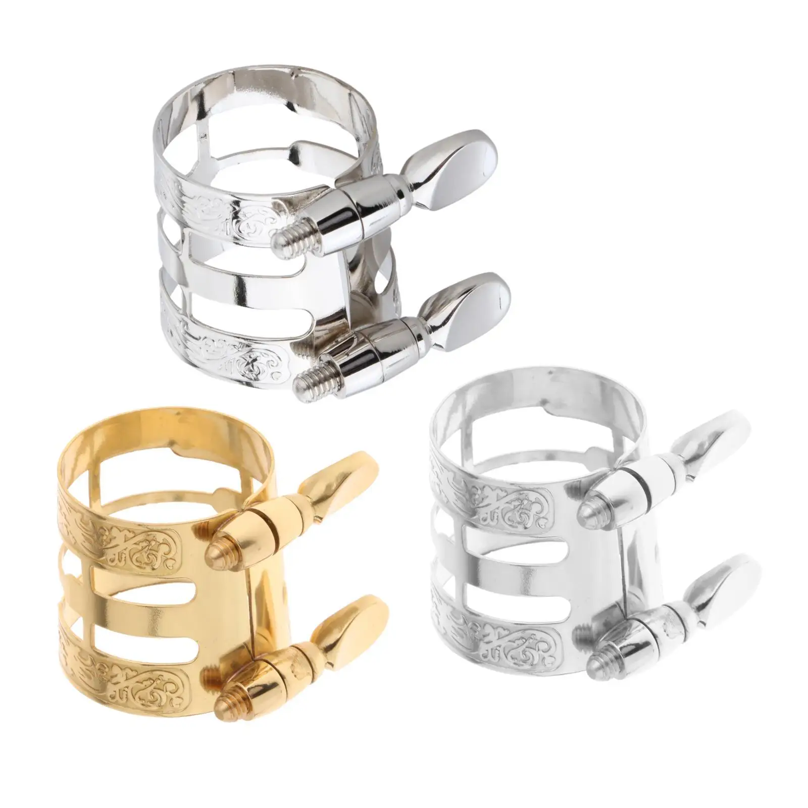 

Alto Saxophone Mouthpiece Ligature Tool Double Screws Adjust Durable Mouthpiece Clip for Orchestra