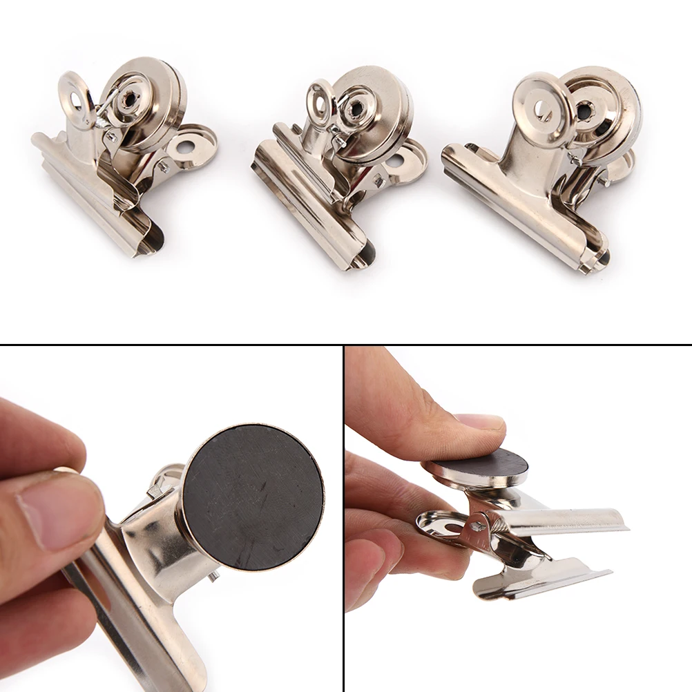 

4pcs/lot Fridge Magnetic Clip For Home Refrigerator Magnets Wall Recipes Memo Note Message Holder Clamp S/M/L SD&HI
