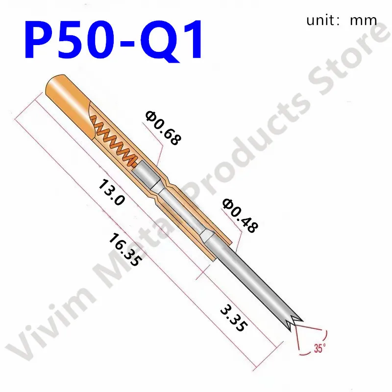 

Латунные пружинные зонды P50, набор из 100 штук