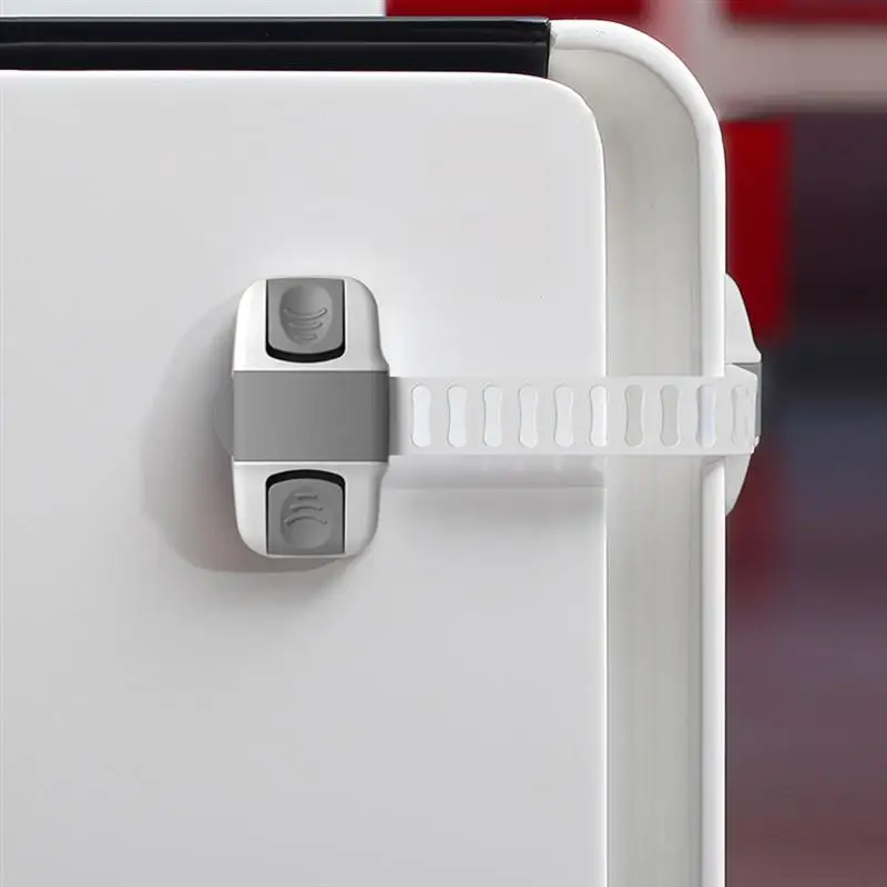 

2 Pc Child Security Lock Multifunction Protective Wardrobe Lock Baby Infant Anti Pinch Hand Protecting Device (Grey)