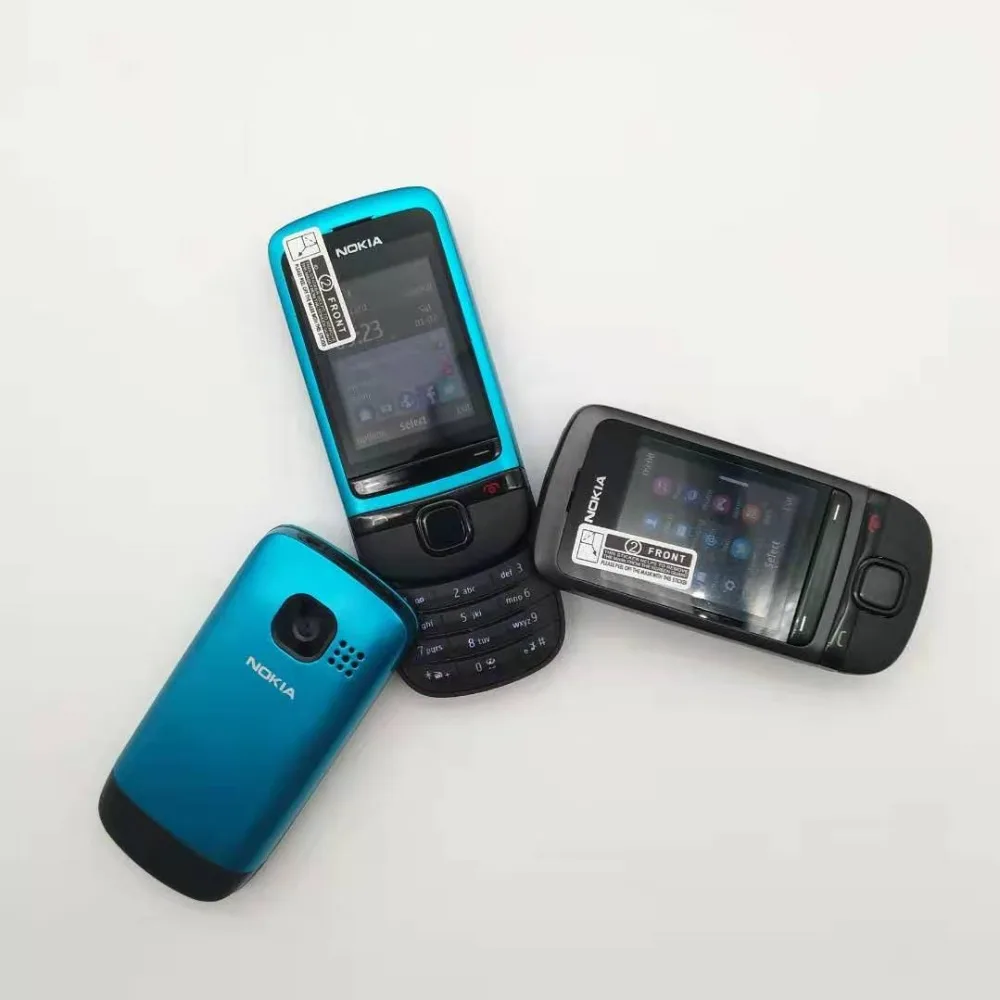 C2-05 разблокированный Nokia C2-05 слайд сотовый телефон Bluetooth Восстановленный