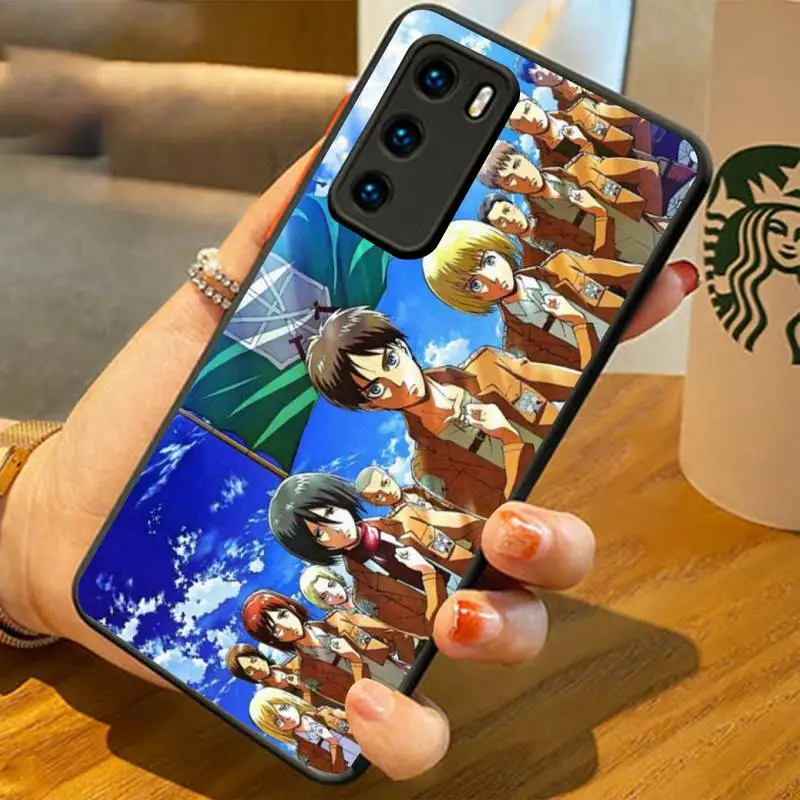 

Anime Japanese Attack On Titan Phone Cases For Huawei P20 30 40 Pro Mate 20 30 40 Pro Honor 10 V9 10