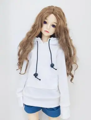 B new white set T02-X547 Blyth кукольные одежда 1/3 1/4 bjd 1/6 мягкого плюша; аксессуары для куклы свитер рваные джинсовые шорты 2 шт./компл - Цвет: B new white set