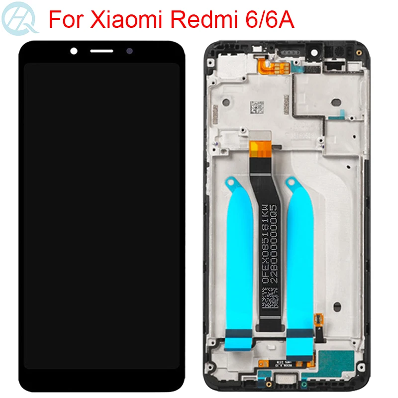 10-точечный ЖК-дисплей для Xiaomi Redmi 6A с рамкой сенсорный экран в сборе 5 45 дюйма