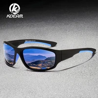 kdeam mens sports polarized sunglasses wearproof tr90 frame outdoor travel fishing sun glasses anti glare uv400 goggles